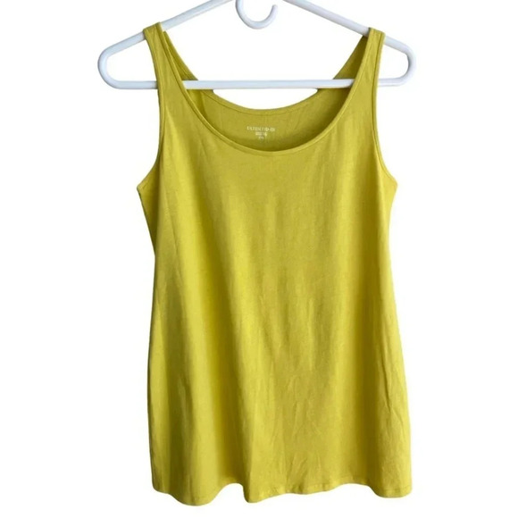 Eileen Fisher 100% Organic Cotton Yellow Tank Size XXS But oversized - Picture 1 of 9